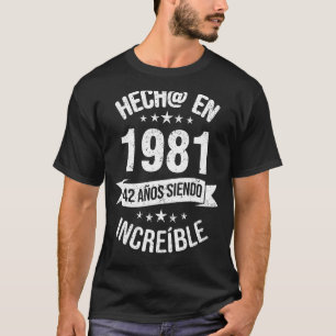 42. Geburtstag für Damen und Herren auf Spanisch C T-Shirt
