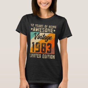 42. Geburtstag Männer 42 Jahre alte Frauen 1983 Li T-Shirt