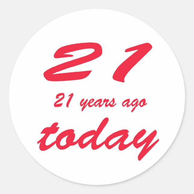 42. Geburtstag Runder Aufkleber (Vorderseite)