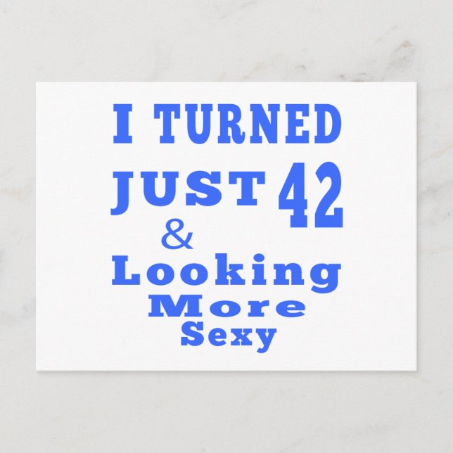 42 Geburtstagsdesigns Postkarte (Vorderseite)