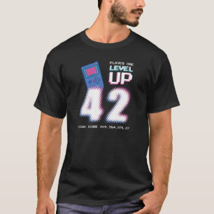42. Geburtstagskinder-Mädchen Stufe 42 Entsperrtes T-Shirt