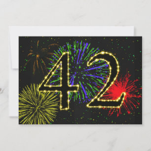 42. Geburtstagsparty Einladung
