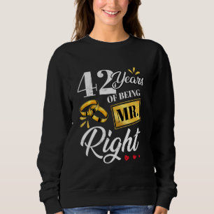 42 Jahre, als ich Mr. Right Funny Couple war, Hoch Sweatshirt