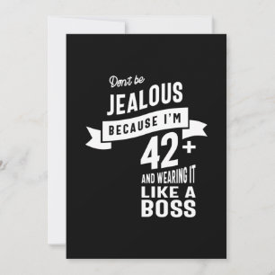 42 Jahre alt - 42. Geburtstag Funny Gift Dankeskarte