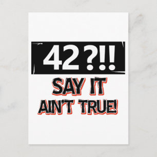 42 Jahre alte Geburtstagsausrüstung Postkarte