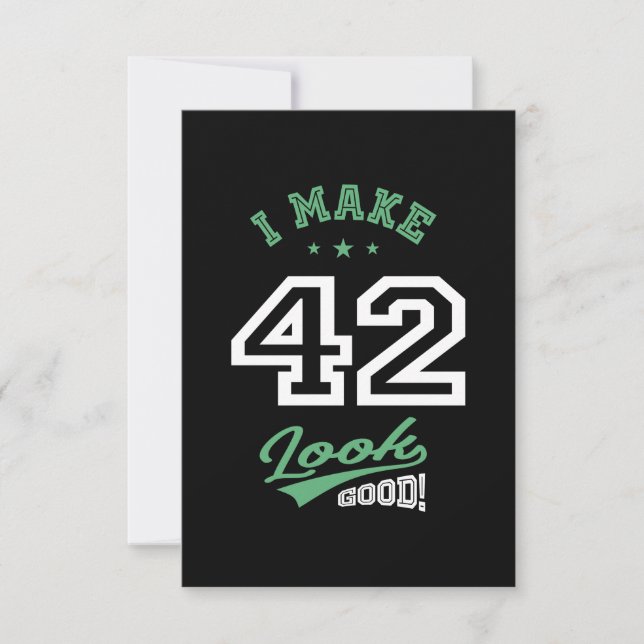 42 Jahre altes Geburtstagsgeschenk RSVP Karte (Vorderseite)