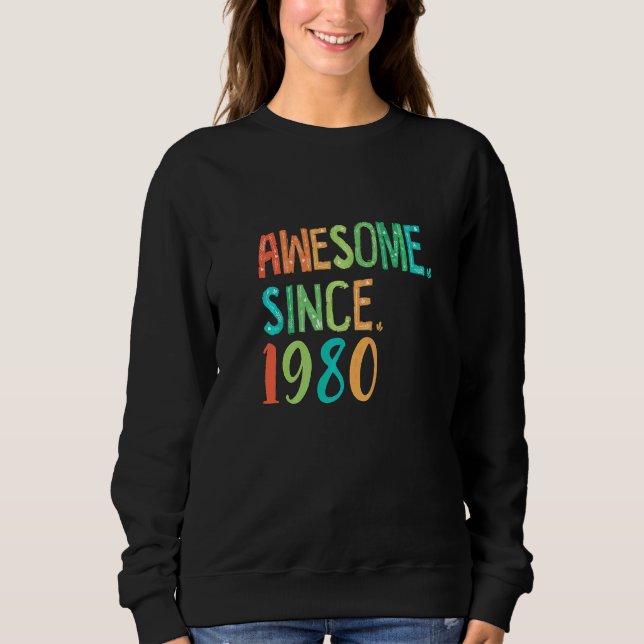 42 Jahre Altes Mädchen Herz Blumendekor Phantastis Sweatshirt (Vorderseite)