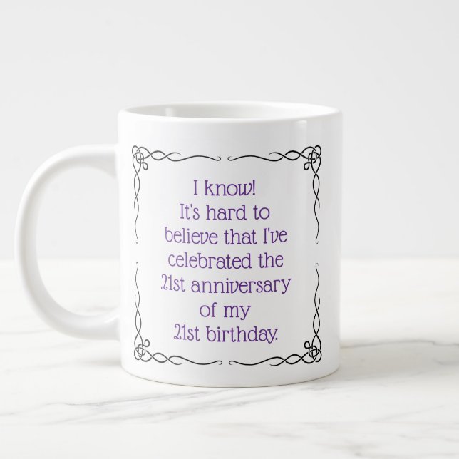 42 Jahre oder älter Jumbo-Tasse (Links)