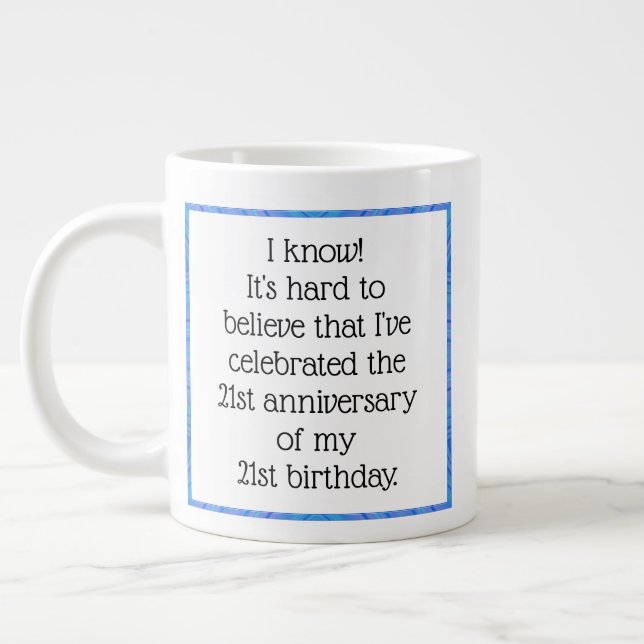 42 Jahre oder älter Jumbo-Tasse (Links)