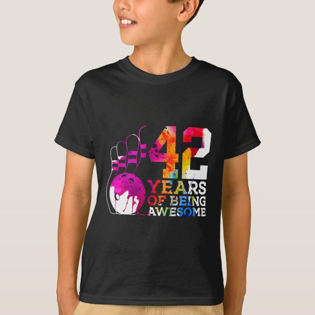 42 Jahre Phantastischer Bowling 42. Geburtstag T-Shirt (Vorderseite)