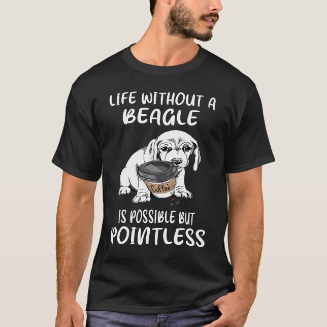 42 Leben ohne Beagle T-Shirt (Vorderseite)