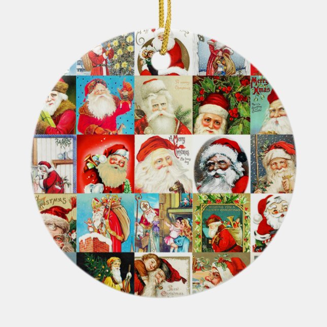 42 Verschiedene Santas Vintage Ornamente (Vorne)