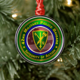 42. Weihnachtsfeier der Militärpolizei Ornament Aus Metall