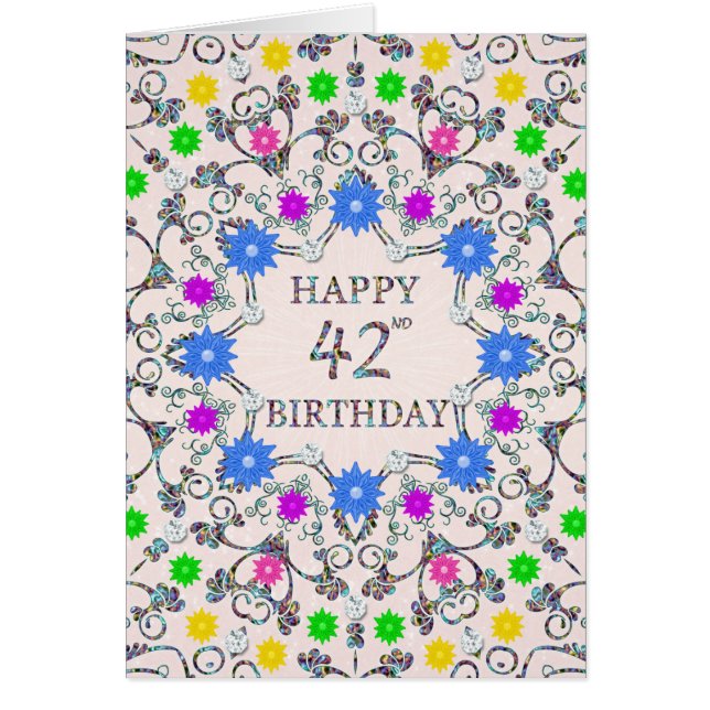42e anniversaire Fleurs Abstraites (Devant)