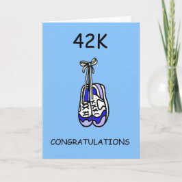 42K Marathon Herzlichen Glückwunsch für Ihn Karte
