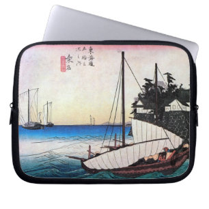 43. 桑 名 宿, 広 Kuwana-juku, Hiroshige, Ukiyo-e Laptopschutzhülle