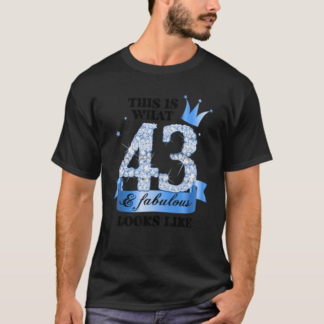 43 & Fabulous I Blue White Party Gruppe Candid Fot T-Shirt (Vorderseite)