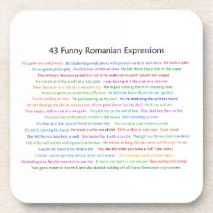 43 Funny Romania Expressions Conversation Piece Getränkeuntersetzer