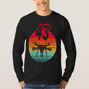 43. Geburtstag I Retro Remote Kontrolle Drohnen mi T-Shirt