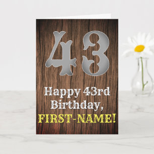 43. Geburtstag: Inspirierter Country Western Look, Karte