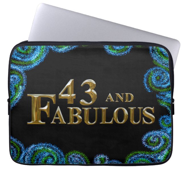43. Geburtstag Laptopschutzhülle (Vorderseite)