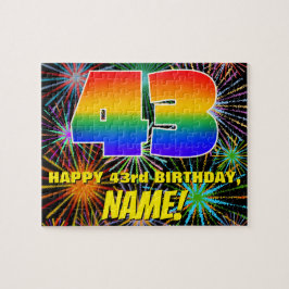 43. Geburtstag: Spaß, bunte feierliche Feuerwerke