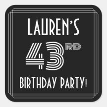 43. Geburtstagsparty: Art Deco Stil & Individuelle