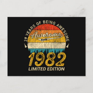 43 Jahre alt 1982 Retro Phantastisches 43. Geburts Postkarte