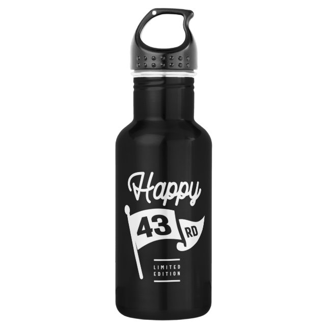 43 Jahre alt - 43. Geburtstag Funny Gift Edelstahlflasche (Vorderseite)