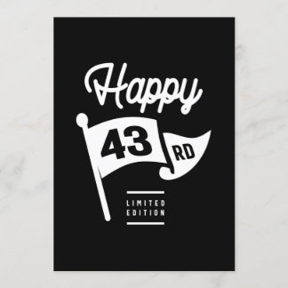 43 Jahre alt - 43. Geburtstag Funny Gift Einladung