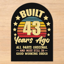 43 Jahre alt Alle Teile Original 43. Geburtstag