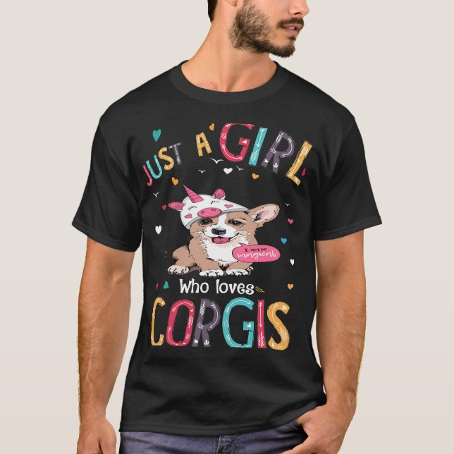 43 Nur ein Mädchen, das Corgi Liebe T-Shirt (Vorderseite)