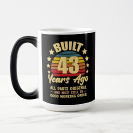 43 Years Ago All Parts Original 43th Birthday Verwandlungstasse