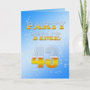 43e anniversaire invitation fête avec beaucoup de