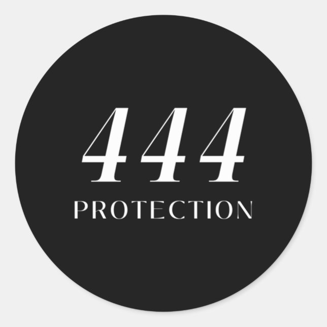 444 Angel-Nummer Inspiration Runder Aufkleber (Vorderseite)