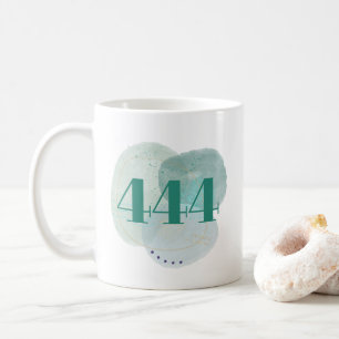 444 Engel-Zahl göttliche Schutzbejahung Kaffeetasse