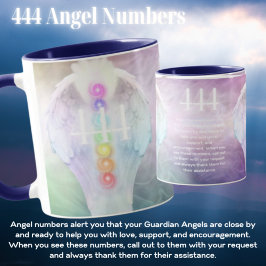 444 Numéros d'anges Chakra Anges ailes Café Mug