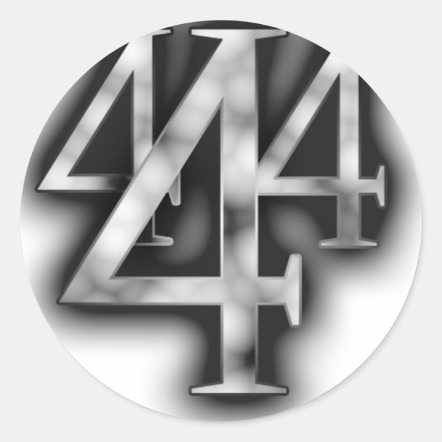 444 rund runder aufkleber (Vorderseite)