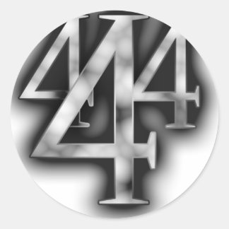 444 rund runder aufkleber