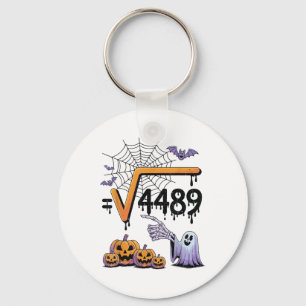 4489 Quadratwurzel 67 Mathematik-Lehrer Halloween- Schlüsselanhänger
