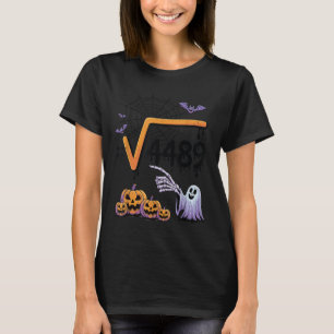 4489 Quadratwurzel 67 Mathematiklehrer Halloween-K T-Shirt