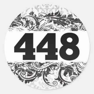 448 RUNDER AUFKLEBER