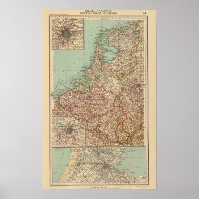 44 Belgien und Holland Poster (Vorne)