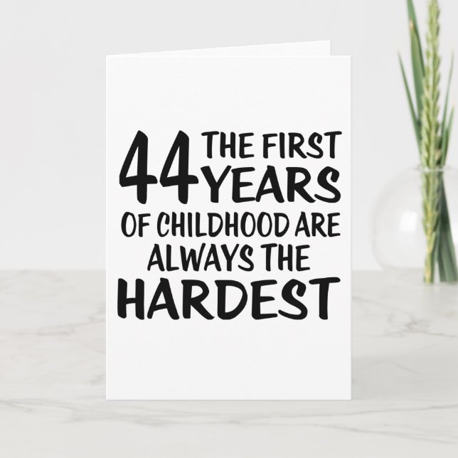 44 Die ersten Geburtstagsgeschenke Karte (Vorderseite)