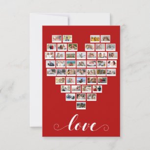 44 Foto-Collage Liebe Sofortbildfilm Herz   Mitteilungskarte
