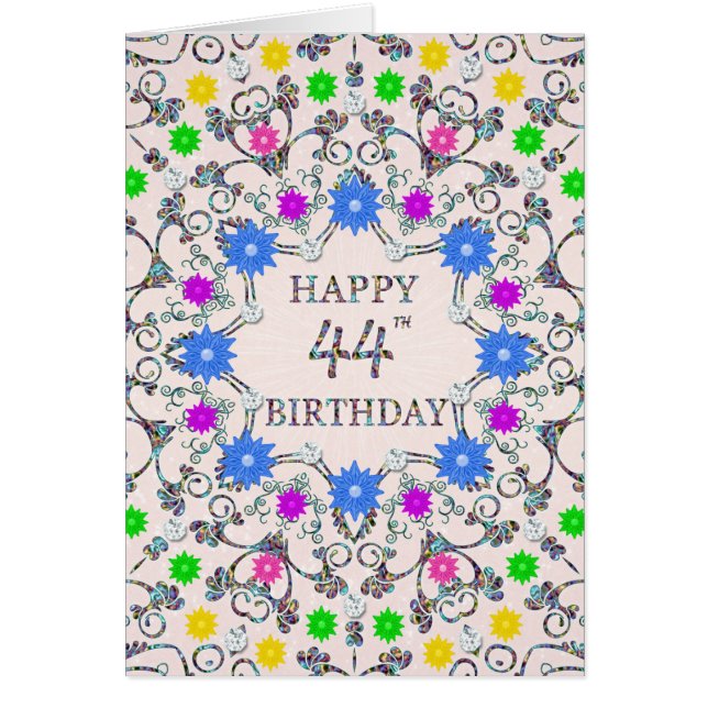 44. Geburtstag Abstrakte Blume (Vorne)