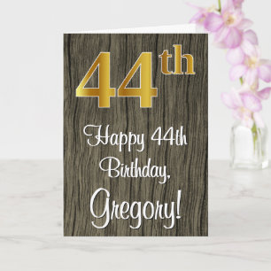 44. Geburtstag: Elegante Imitate Gold Look #, Imit Karte