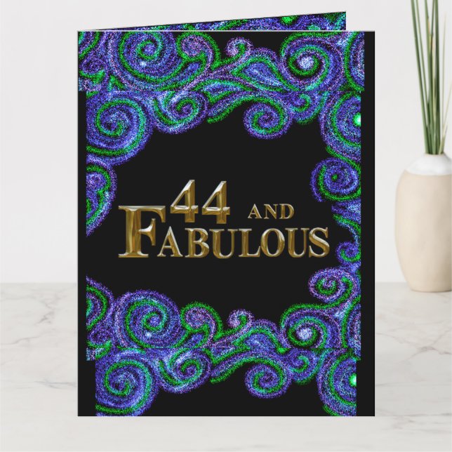 44. Geburtstag Karte (Vorderseite)