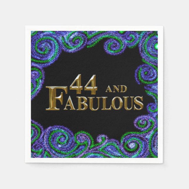 44. Geburtstag Serviette (Vorderseite)