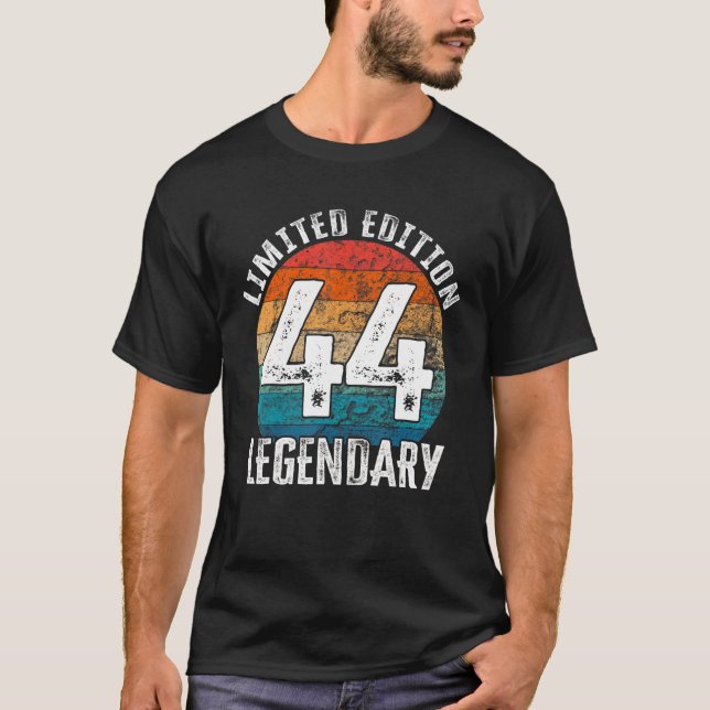 44. Geburtstag Vintager Legendärtag T-Shirt (Vorderseite)